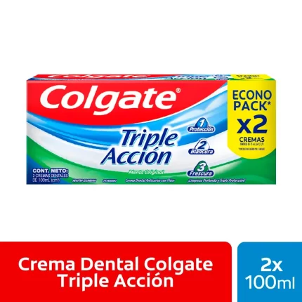 Pasta Dental COLGATE Triple Accion 2x100ml