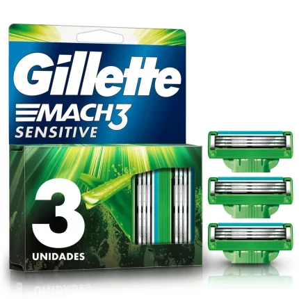 Repuesto de Máquina de Afeitar GILLETTE Mach 3 Sensitive Paquete 3un