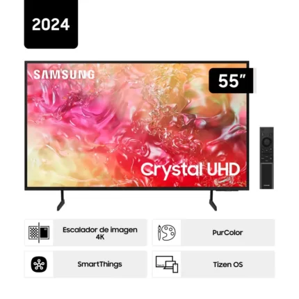 Televisor Samsung UN55DU7000GXPE 55'' Crystal UHD DU7000 4K Tizen OS Smart TV (2024) - PRECIO ONLINE