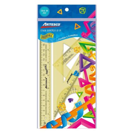 Juego De Escuadras Artesco Irrompible 20 Cm